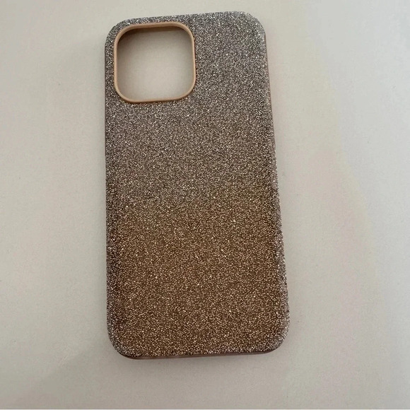 SWAROVSKI- Phone Case- IPhone 15 Pro Max- Crystal- Ombré- Sparkle- Gold- Box - Picture 2 of 16